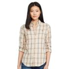 Polo Ralph Lauren Plaid Cotton Flannel Shirt 256 Cream/tan