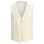 Ralph Lauren Linen-cotton Faille Vest Dark Tan