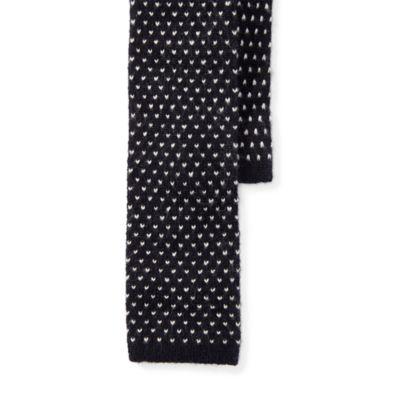 Ralph Lauren Birdseye Knit Cashmere Tie Navy/white