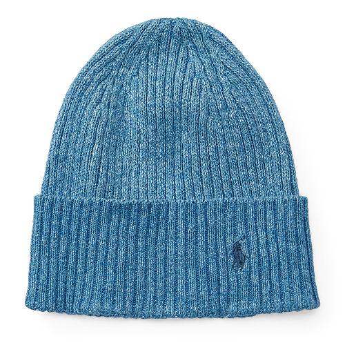 Polo Ralph Lauren Rib-knit Cotton Hat Light Indigo