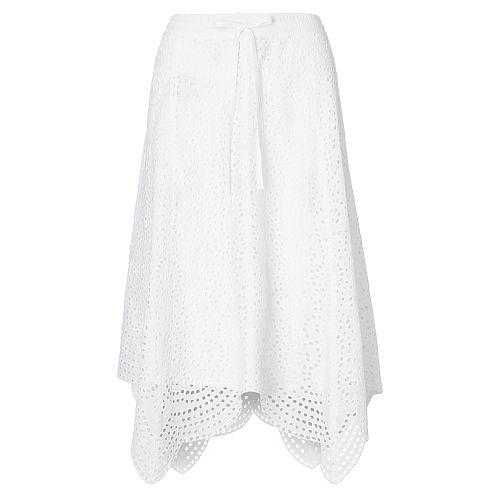 Ralph Lauren Lauren Handkerchief-hem Midi Skirt White