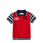 Ralph Lauren Cotton Mesh Polo Shirt Rl2000 Red 6m