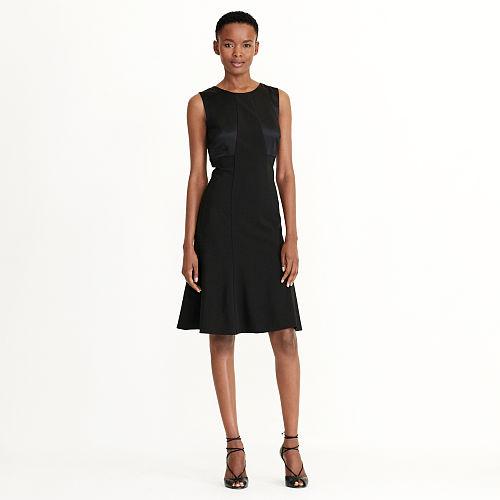Ralph Lauren Lauren Petite Bow-back Jersey Dress Black-black