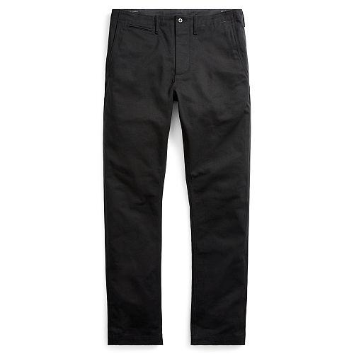 Polo Ralph Lauren Straight Fit Selvedge Chino Polo Black