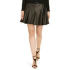 Polo Ralph Lauren Leather A-line Miniskirt Polo Black