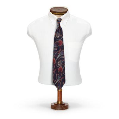 Ralph Lauren Handmade Paisley Silk Tie Plum Red Cream