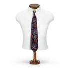 Ralph Lauren Handmade Paisley Silk Tie Plum Red Cream