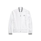 Ralph Lauren Knit Cotton Baseball Jacket Pure White