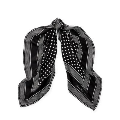 Ralph Lauren Dot Silk Scarf Black