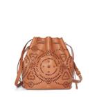 Ralph Lauren Laser-cut Leather Bucket Bag Tan