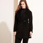 Ralph Lauren Lauren Woman Fringe-trim Wool-blend Jacket Black