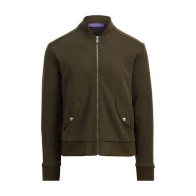 Ralph Lauren Double-knit Baseball Jacket Thicket/charcoal Melange