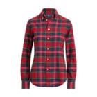 Ralph Lauren Classic Fit Flannel Shirt Carol Red Plaid