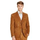 Polo Ralph Lauren Connery Suede Suit Jacket Dark Camel