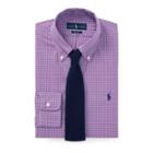 Ralph Lauren Classic Fit Easy Care Shirt 1902a Plum/teal