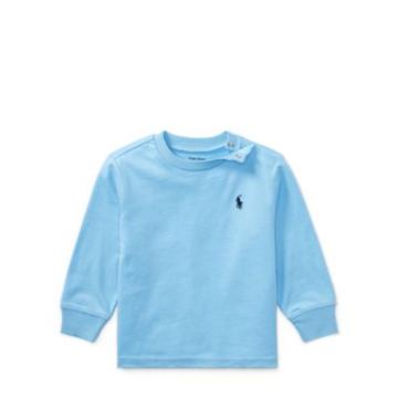 Ralph Lauren Cotton Jersey Crewneck T-shirt Chatham Blue 6m