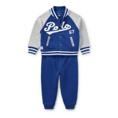 Ralph Lauren Cotton Terry Jacket & Pant Set Royal American 3m