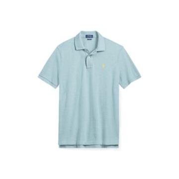 Ralph Lauren Custom Slim Fit Mesh Polo Watch Hill Blue Heather