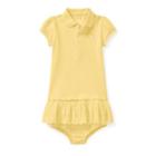 Ralph Lauren Eyelet Polo Dress & Bloomer Wicket Yellow 3m