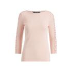 Ralph Lauren Lace-up Cotton Boatneck Top Pale Rose Xsp