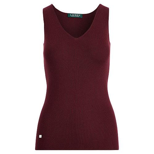 Ralph Lauren Lauren Ribbed Cotton-blend Tank
