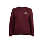 Ralph Lauren Bullion-crest Sweater Cape Red Sangria