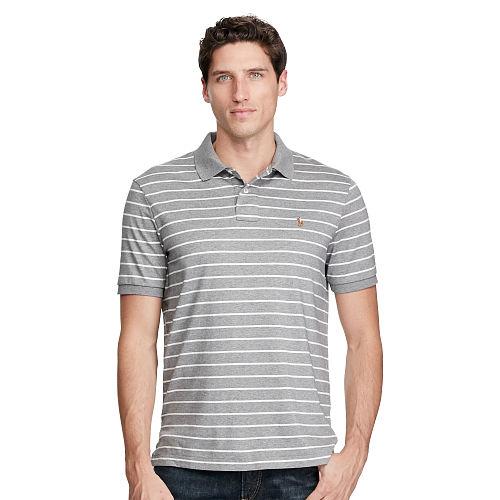 Polo Ralph Lauren Pima Soft-touch Polo Shirt Grey Heather/white