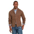 Polo Ralph Lauren Jacquard Fleece Shawl Cardigan Olive Houndstooth