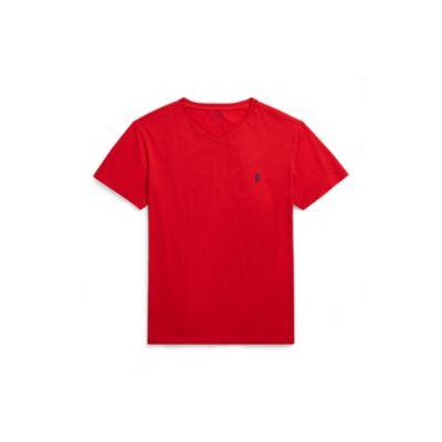 Ralph Lauren Cotton Jersey V-neck T-shirt Rl2000 Red