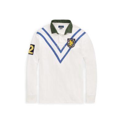 Ralph Lauren Classic Fit Cotton Rugby Shirt Deckwash White