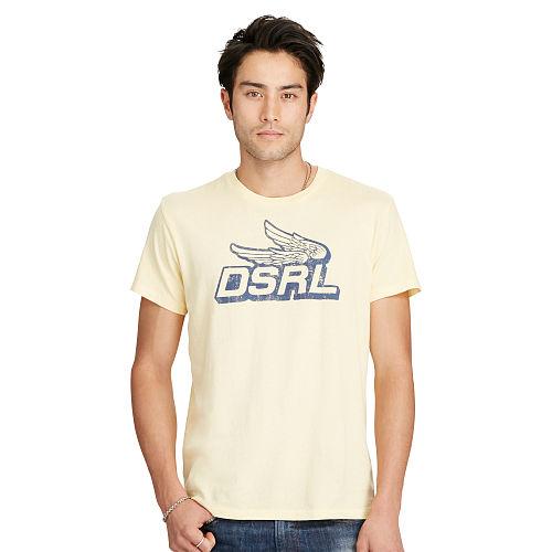 Ralph Lauren Denim & Supply Cotton Jersey Graphic Tee Grecian Yellow