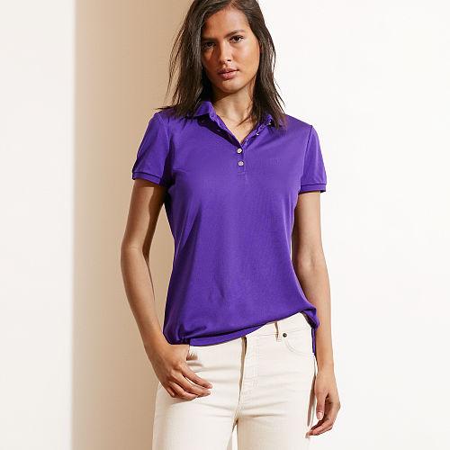 Ralph Lauren Lauren Monogrammed Polo Shirt Purple