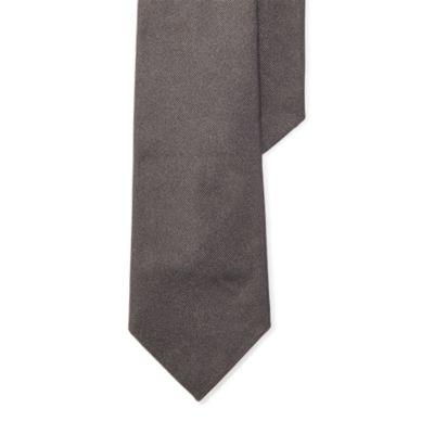 Ralph Lauren Silk Repp Narrow Tie Grey