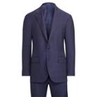 Ralph Lauren Polo Plaid Wool Twill Suit Bt Navy And Blk W/blue/lt