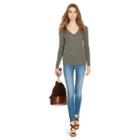 Ralph Lauren Cable-knit Wool V-neck Sweater Antique Heather