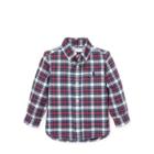 Ralph Lauren Plaid Cotton Oxford Shirt Red Multi 6m