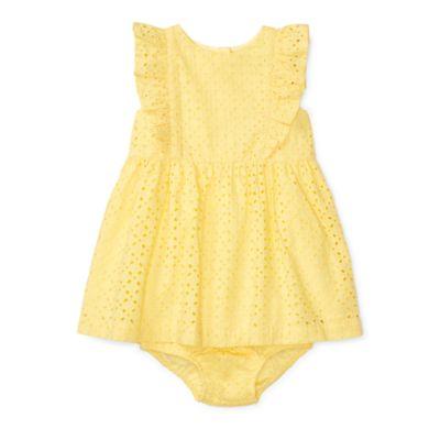 Ralph Lauren Cotton Eyelet Dress & Bloomer Resort Gold 3m