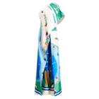 Ralph Lauren Margerie Silk Jumpsuit Riviera Italia Blue Multi