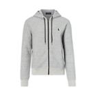 Ralph Lauren Double-knit Hoodie Salt And Pepper Heathr