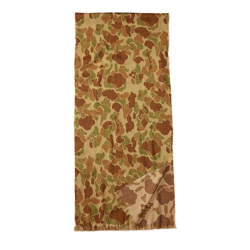 Ralph Lauren Rrl Winter Cashmere Scarf Frog Camo