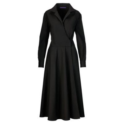 Ralph Lauren Theodora Wrap Shirtdress Black