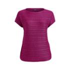 Ralph Lauren Cable-knit Boatneck Sweater Berry Jam