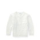 Ralph Lauren Contrast-knit Cotton Cardigan Antique White 18m