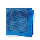 Ralph Lauren Print Silk Pocket Square Royal