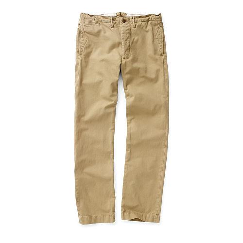 Ralph Lauren Rrl Officer's Flat Front Chino New Military Khaki