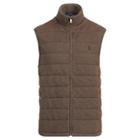 Ralph Lauren Quilted Cotton-blend Vest Alpine Brown Heather