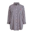 Ralph Lauren Striped Sateen Sleep Shirt Navy Stripe