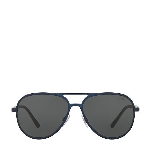 Polo Ralph Lauren Polo Color-blocked Sunglasses Matte Dark Navy