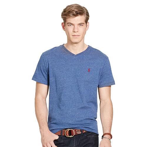 Polo Ralph Lauren Cotton Jersey V-neck T-shirt Classic Royal Heather