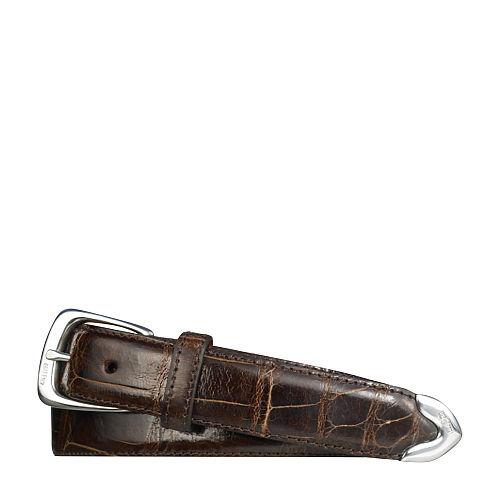 Ralph Lauren Sterling-tipped Alligator Belt Rust